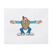 cartoon ump umpire calling SAFE Flyer Design