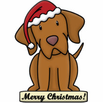 Cartoon Vizsla Christmas Ornament photo sculptures