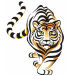 Cartoon Walking Tiger Women's T-shirt Tshirt