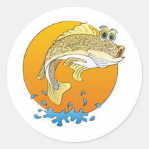 Cartoon Walleye Sticker