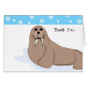 Cartoon Walrus Thank You Card