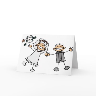 Cartoon Wedding Card by TheBridalShop