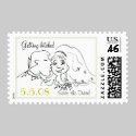 Cartoon Wedding Postage Stamps
