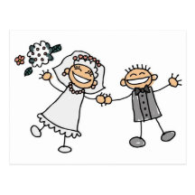 Cartoon Wedding Postcards