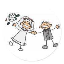 Cartoon Wedding stickers
