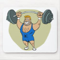 Cartoon Weightlifter mousepads by RandomGames Cartoon Weightlifter mousepads