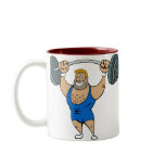 Cartoon Weightlifter mugs