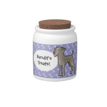 Cartoon Weimaraner Candy Jar