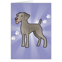 Cartoon Weimaraner Cards
