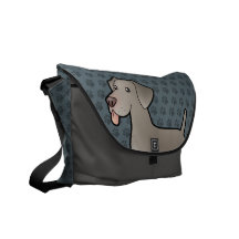 Cartoon Weimaraner Messenger Bag