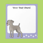 Cartoon Weimaraner Memo Note Pad