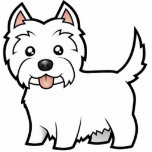 Cartoon West Highland White Terrier Photo Cutout