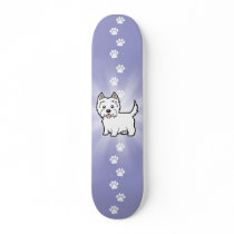 Cartoon West Highland White Terrier Skateboard Decks