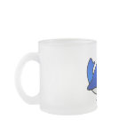 Western Bluebird Frosted Glass Mug