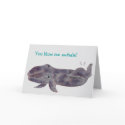 Cartoon Whale Baby Thank You Card