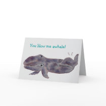 Cartoon Whale Baby Thank You Card by zooogle Cartoon Whale Baby Thank You Card