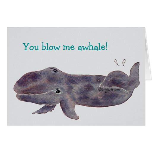 Cartoon Whale Baby Thank You Card