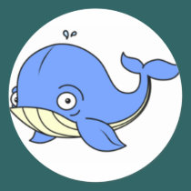 Cartoon Whale Sticker stickers