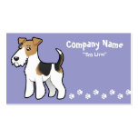 Cartoon Wire Fox Terrier Business Cards