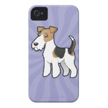 Cartoon Wire Fox Terrier iPhone 4 Case-Mate Case
