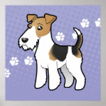 Cartoon Wire Fox Terrier Posters
