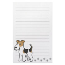 Cartoon Wire Fox Terrier Personalized Stationery
