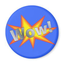 Cartoon WOW Fridge Magnet