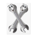Cartoon Wrenches Post Cards