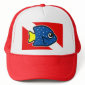 Cartoon Yellowtail Damselfish Dive Flag Trucker Hat