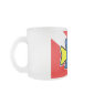 Cartoon Yellowtail Damselfish Dive Flag Frosted Glass Mug