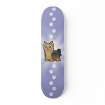Cartoon Yorkshire Terrier (long hair no bow) Skate Board Deck
