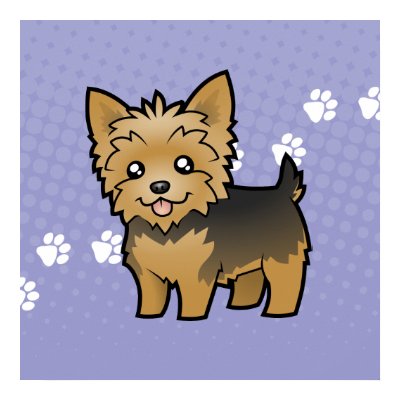 Cartoon Yorkshire Terrier (short hair no bow) Posters by CartoonizeMyPet