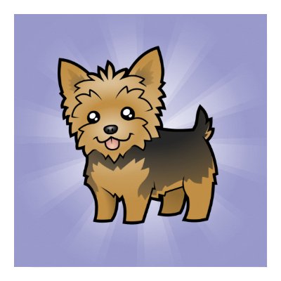 cartoon yorkshire terrier
