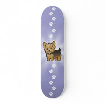 Cartoon Yorkshire Terrier (short hair no bow) Custom Skate Board