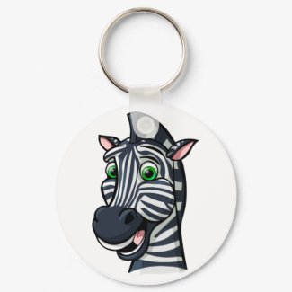 Cartoon Zebra keychain