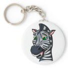 Cartoon Zebra Keychain