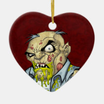 zombie, dead, cartoon, art, drawing, business, man, tatters, undead, horror, al rio, Ornament with custom graphic design
