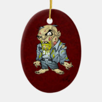 zombie, dead, cartoon, art, drawing, business, man, tatters, undead, horror, al rio, Ornament with custom graphic design