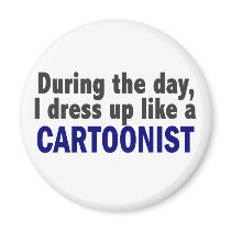 Cartoonist During The Day Refrigerator Magnet
