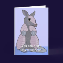 Cartoony Armadillo Greeting Card cards