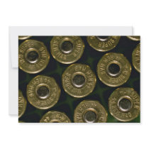 Cartridges, .44 magnums in carrier, detail of cap personalized invites