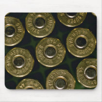 Cartridges, .44 magnums in carrier, detail of cap mouse pad