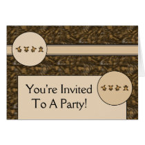 Cartwheel Bears Brown Fur Invitation Card cards