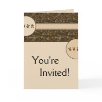 Cartwheel Bears Brown Fur Invitation Card cards