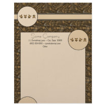 Cartwheel Bears Brown Fur Letterhead letterhead