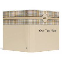 Cartwheel Bears Brown Plaid Binder binders