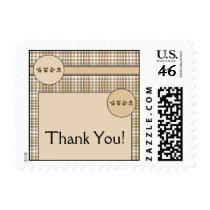 Cartwheel Bears Brown Plaid Stamps stamps
