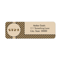 Cartwheel Bears Color Swatches Address Label labels