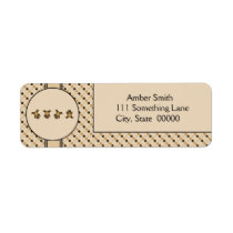 Cartwheel Bears Dots Address Label labels