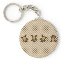 Cartwheel Bears Dots Keychain keychains